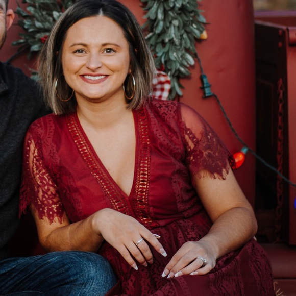 Red wine photo shoot dress - Picture 4 of 6